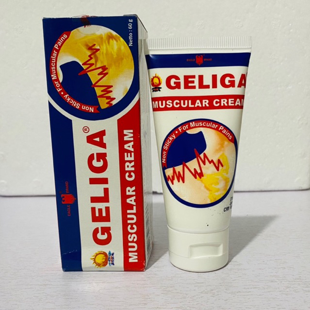 1 Tuýp Kem Xoa Bóp Geliga Muscular Indonesia 60gram