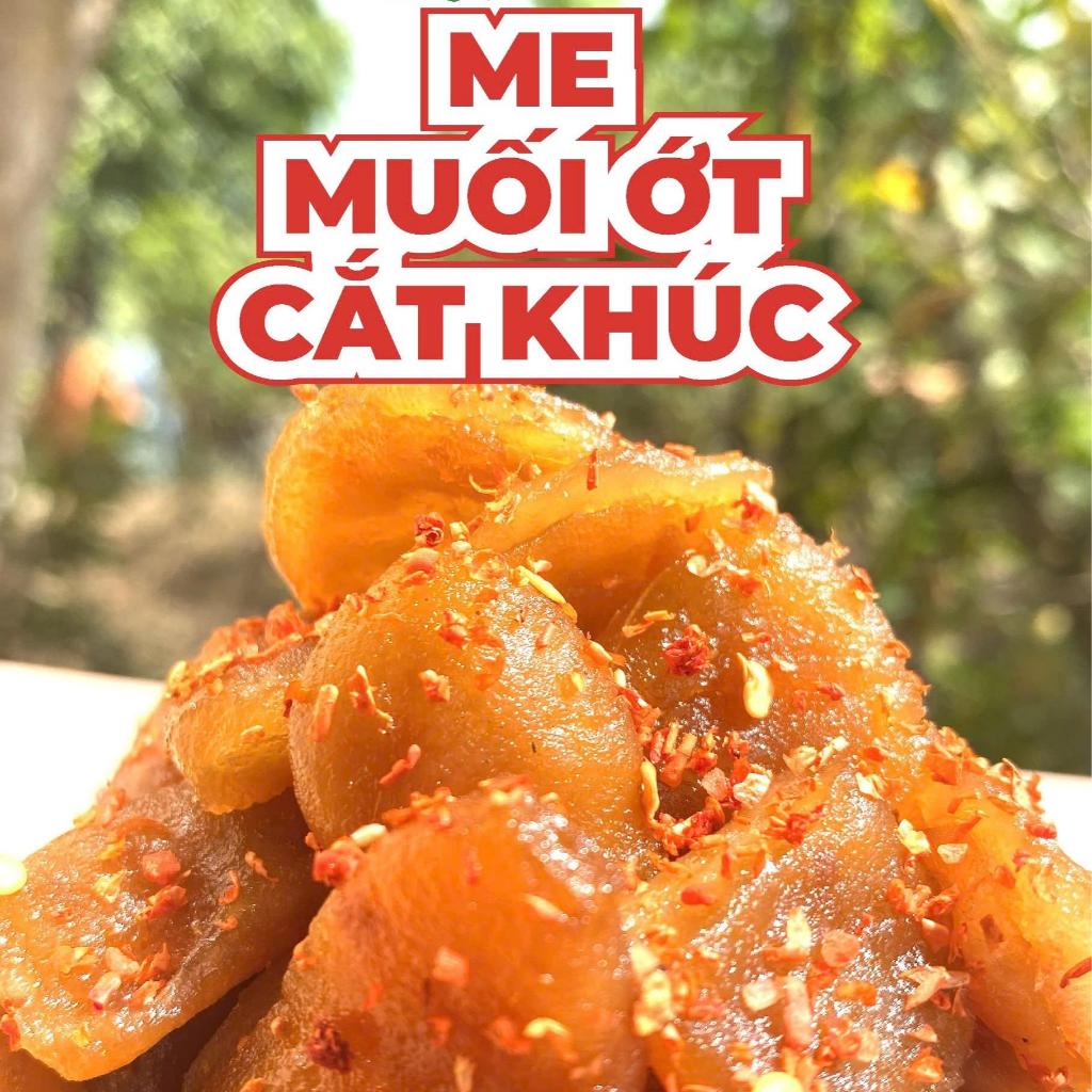 Hộp Nửa Kg Me Cắt Khúc Muối Ớt Chua Ít Ngọt Laman Food -Ăn Vặt Snack Chua Ngọt Cay Laman Food Đồ Ăn 