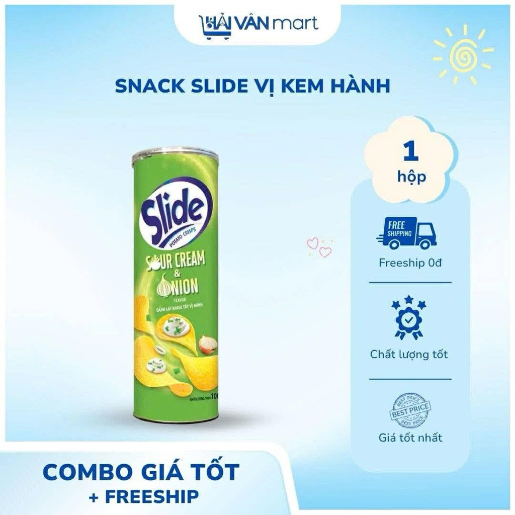( Combo) Khoai Tây lát Slide vị kem hành