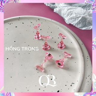 [Kèm keo] Set 5 đế gắn móng mẫu tập sơn vẽ làm nailbox (giá đỡ móng giả tập vẽ)