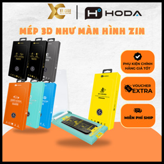  Cường Lực   KHÔNG LẸM VIỀN   Hoda 3D Curved Full Viền - Trong Suốt  CVT CNT  Chống Chói  CASX  Kim Cương iP 17   16   15 