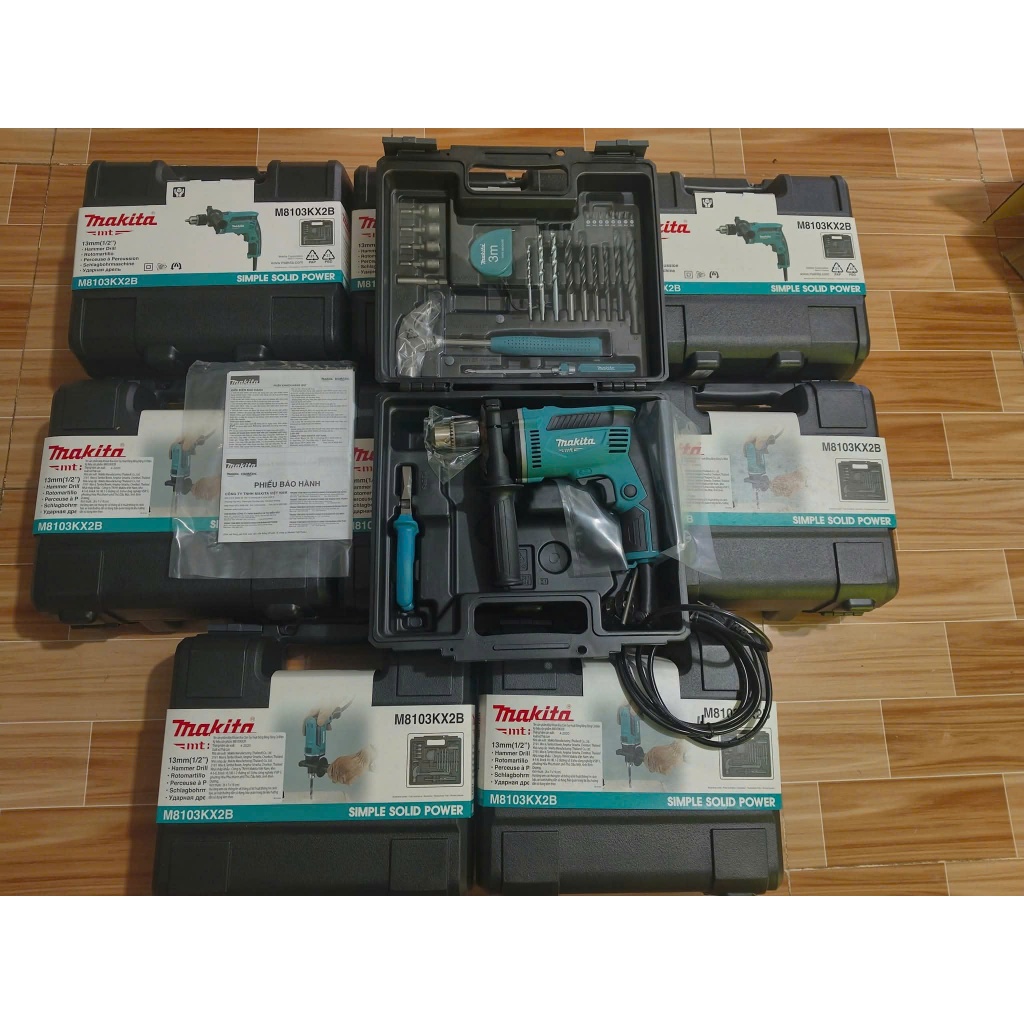 Máy khoan búa 26 phụ kiện Makita M8103KX2B ( HÀNG CHÍNH HÃNG )