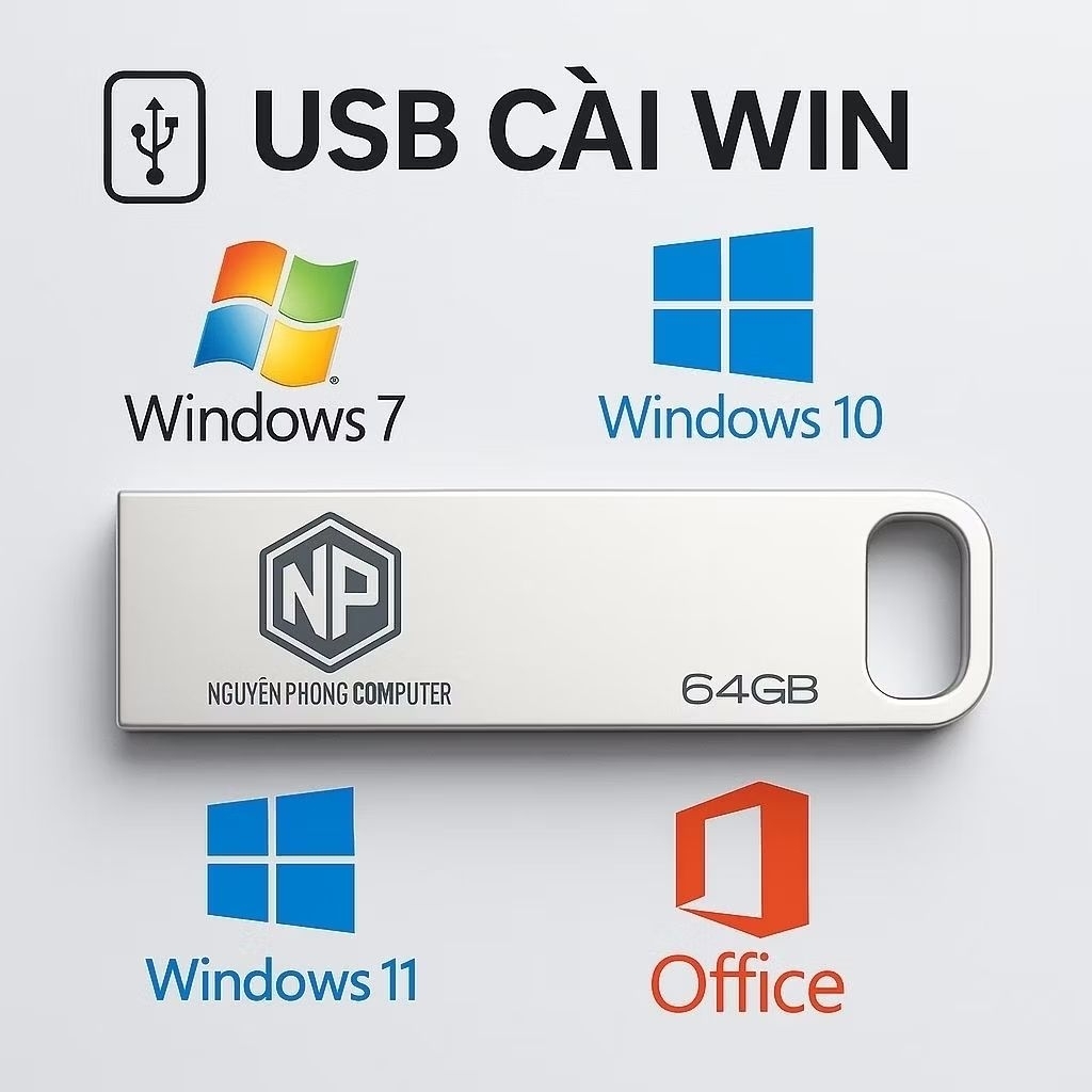 USB Cài Win, USB Cài hệ điều hành, Cứu hộ PC , Cài Win 7 10 11 - Máy tính để bàn và laptop