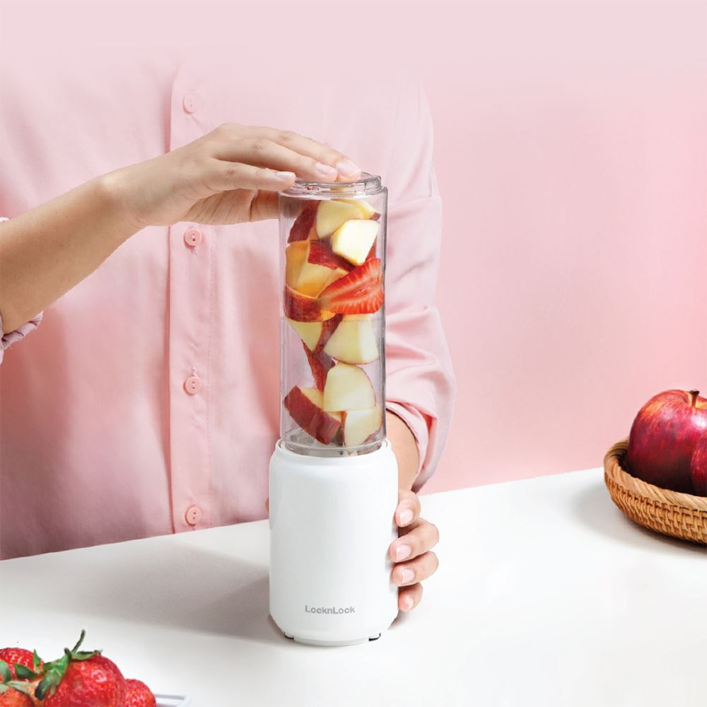 Máy Xay Sinh Tố LocknLock Mini Blender EJM433WHT, Dung Tích 280ml,  Công Suất 150W - Hàng Chính Hãng