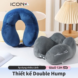 ICON Gối Kê Cổ Bông Chữ U,Giúp giảm đau mỏi cổ, dùng cho dân văn phòng,  gia đình, tài xế và chuyến đi dài quãng