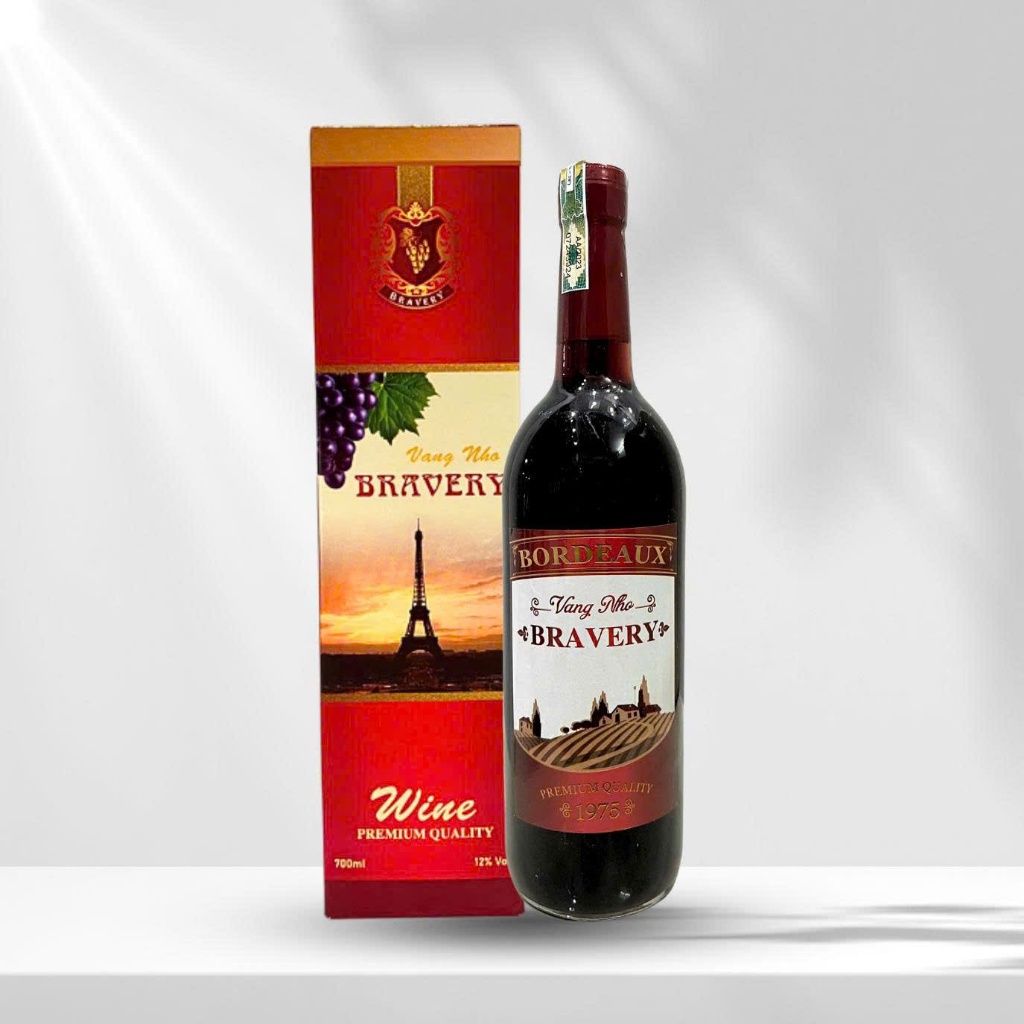 Vang nho Bravery 12% 700ml CÓ HỘP