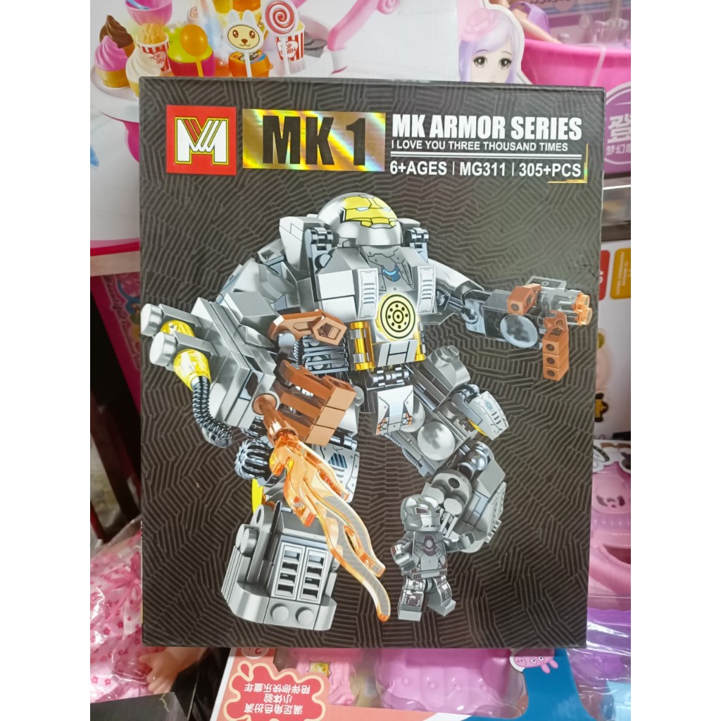 Đồ chơi lắp ráp mô hình robot siêu anh hùng Iron man siêu nhân người sắt MG311 MK ARMOR SERIES cho t