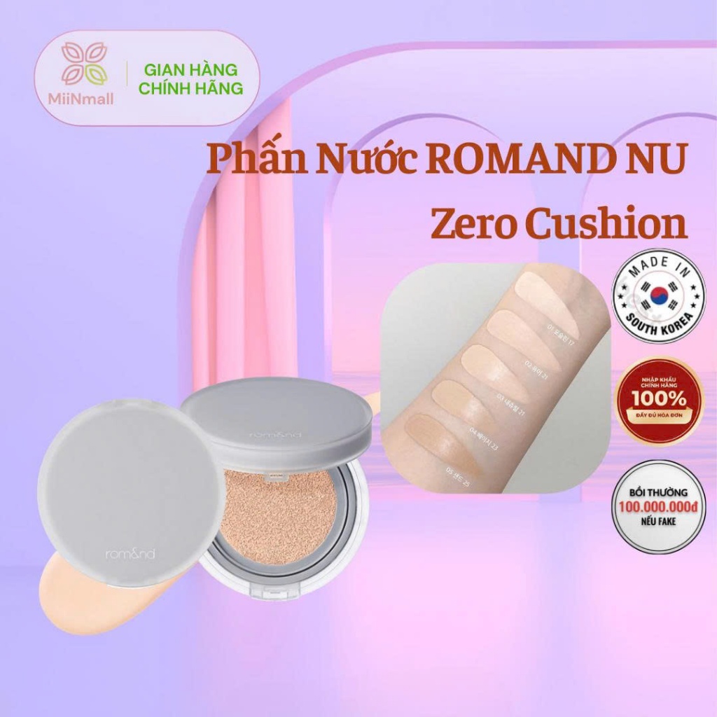 Phấn Nước ROMAND NU Zero Cushion 15g