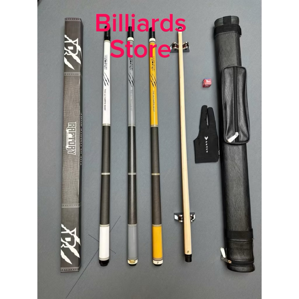 [ Full phụ kiện], Cơ Bida RAPTORY, Cơ bida lỗ ngọn mộc 12,8mm cao cấp, Tặng kèm bao da găng lơ và nố