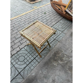 Bộ bàn ghế tre cà phê ( bàn xếp 50+ 2 đôn)