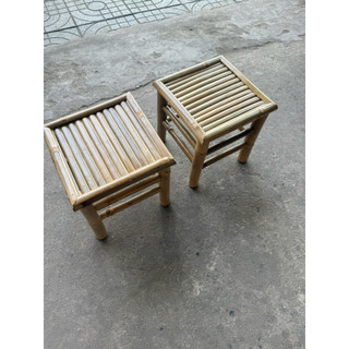 Bộ bàn ghế tre cà phê ( bàn xếp 50+ 2 đôn)