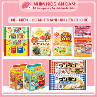   DATE MỚI  Mì Mug - Anpaman Nissin - Hoành Thánh - Miến Ăn Liền Cho Bé Từ 1 Tuổi 