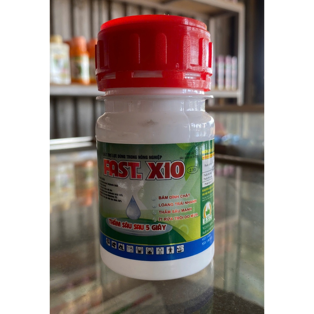 FAST X10 – Chất Trợ Lực Nông Nghiệp, Bám Dính Thấm Sâu Nhanh – Chai 100 ml