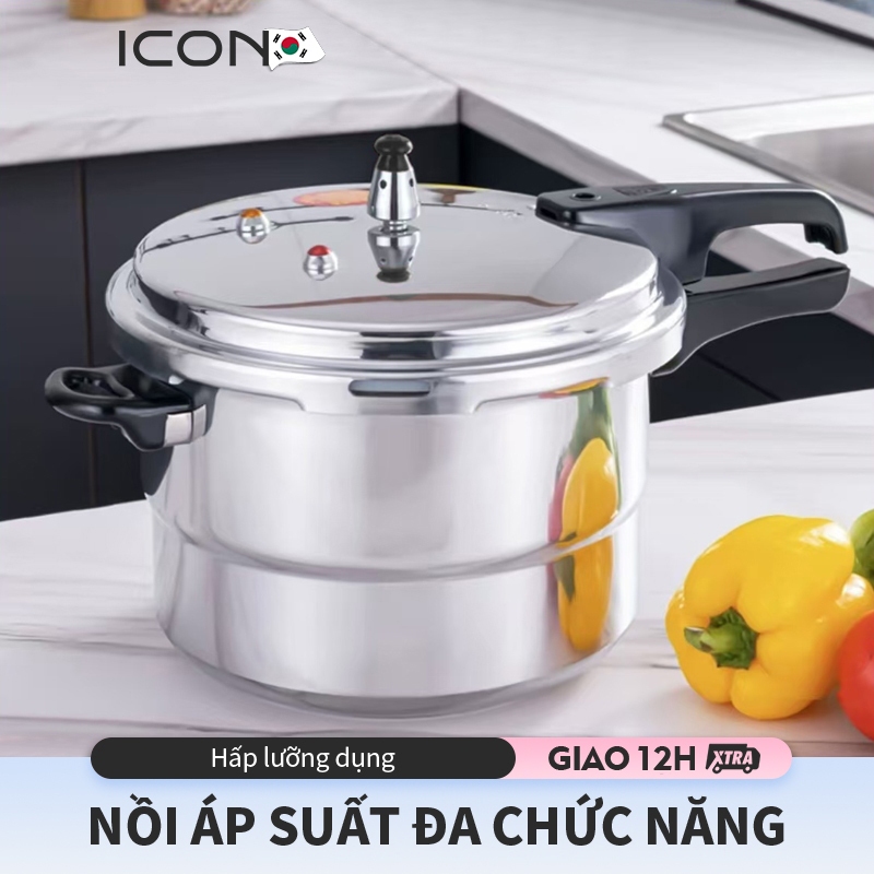 Nồi áp suất đa năng dùng cho bếp từ và bếp ga Nồi áp suất nhanh chóng, an toàn dùng trong nhà