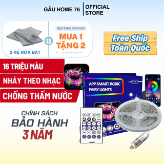  Đèn Led Trang Trí Led ARGB 16 Triệu Màu Điều Khiển Bằng Điện Thoại Có Bọc Keo Silicon Cao Cấp 