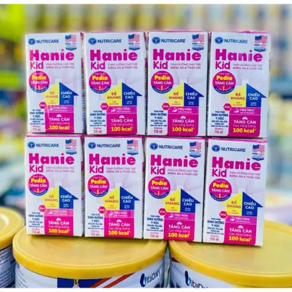 Thùng 48 hộp sữa pha sẵn Nutricare Hanie kid 110ml