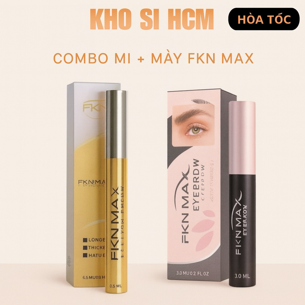 Combo Dưỡng mi FKN Max, dưỡng mày fkn max dài, rậm và đen bóng 6.5ml
