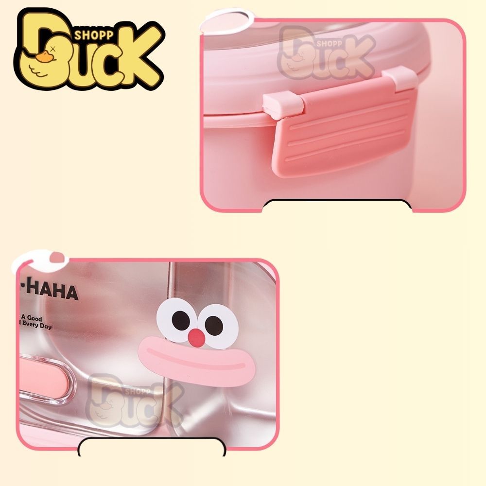 Hộp đựng cơm Smile giữ nhiệt 2  ngăn, hộp mang cơm trưa đẹp văn phòng quay lò vi sóng gia tốt chất liệu Inox 304 Shikumi | BigBuy360 - bigbuy360.vn