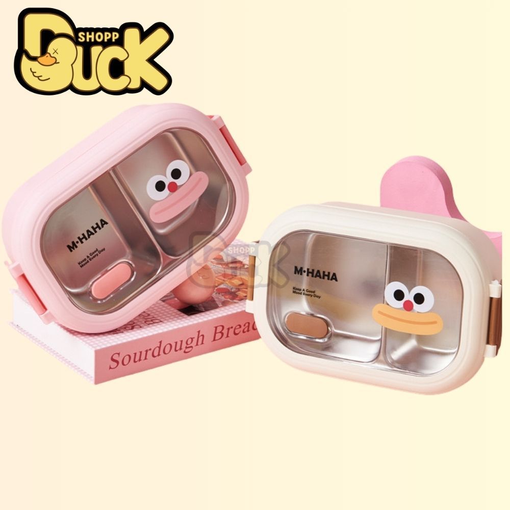 Hộp đựng cơm Smile giữ nhiệt 2  ngăn, hộp mang cơm trưa đẹp văn phòng quay lò vi sóng gia tốt chất liệu Inox 304 Shikumi | BigBuy360 - bigbuy360.vn