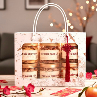  Set quà Tết hạt dinh dưỡng mix trái cây sấy PHUSA FARM 20 11 Lễ Tết set quà ô mai set quà hạt dinh dưỡng xoài sấy dẻo 