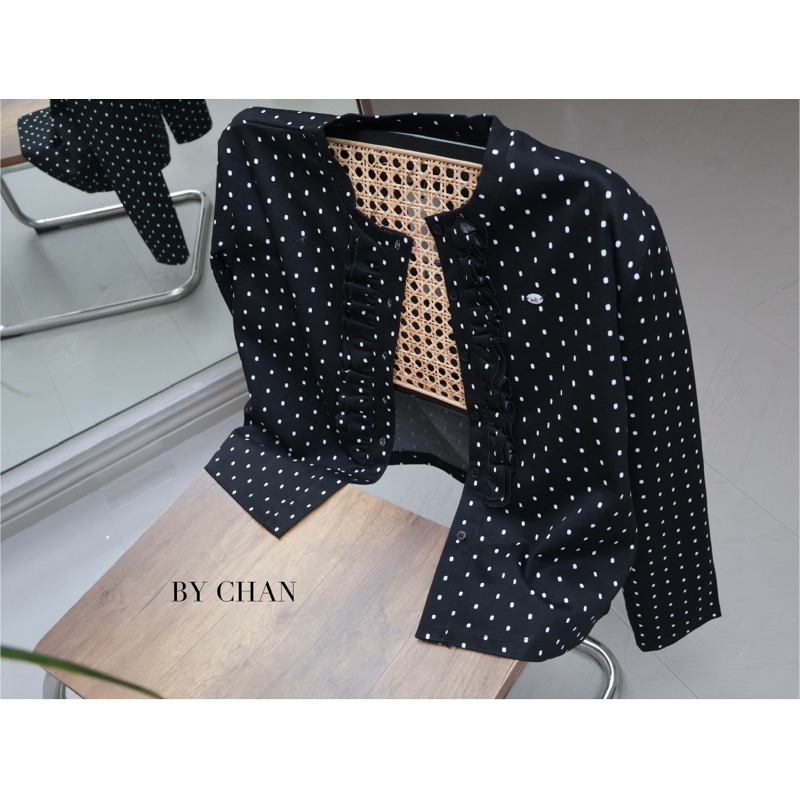 [CHAN BIGSIZE 55-85kg] Áo khoác cardigan chấm bi bigsize A20