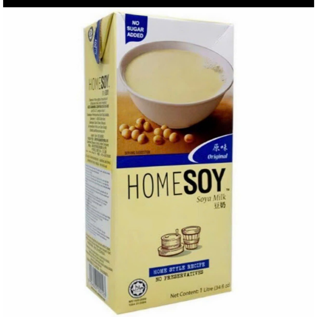 Sữa Đậu Nành  HOMESOY Không Đường, Original Soya Milk, No Sugar Added, 34 fl oz (1L)