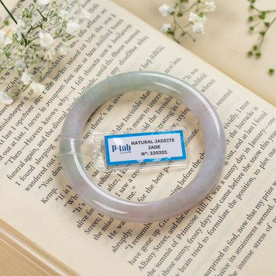 Vòng Cẩm Thạch Type A Bạch Đế Thanh Ni 54 Mã 320201 Kèm Kiểm Định - Ngọc Trai Trường Thịnh
