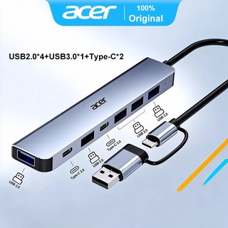 Hub Chia Cổng Acer T7 Type-C & USB 3.0 | USB Hub 7 in 1 | Dùng Cho Laptop Macbook PC ĐT Pad