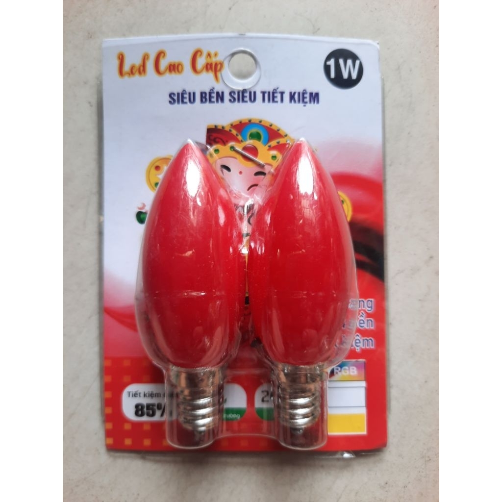 Bóng led trái ớt 1W vĩ 2 bóng