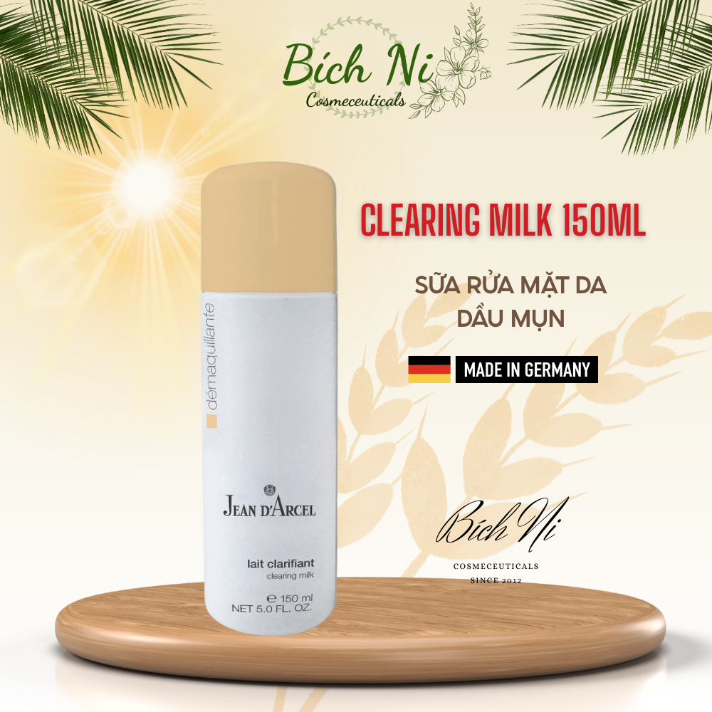 Sữa rửa mặt Clearing Milk150ml - J107 chính hãng Jean d'Arcel