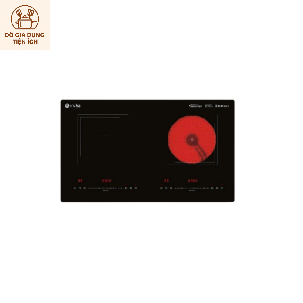 Bếp Điện Từ Bếp Từ Đôi Iruka I-35 Công Suất 4200W Mặt Kính Cường Lực Cao Cấp Cảm Ứng Nhạy Nấu Nhanh