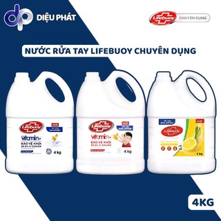  Nước Rửa Tay Lifebuoy Chuyên Dụng Can 4Kg - Bảo Vệ Vượt Trội & Sữa Dưỡng Ẩm & Khử Mùi Hải Sản 