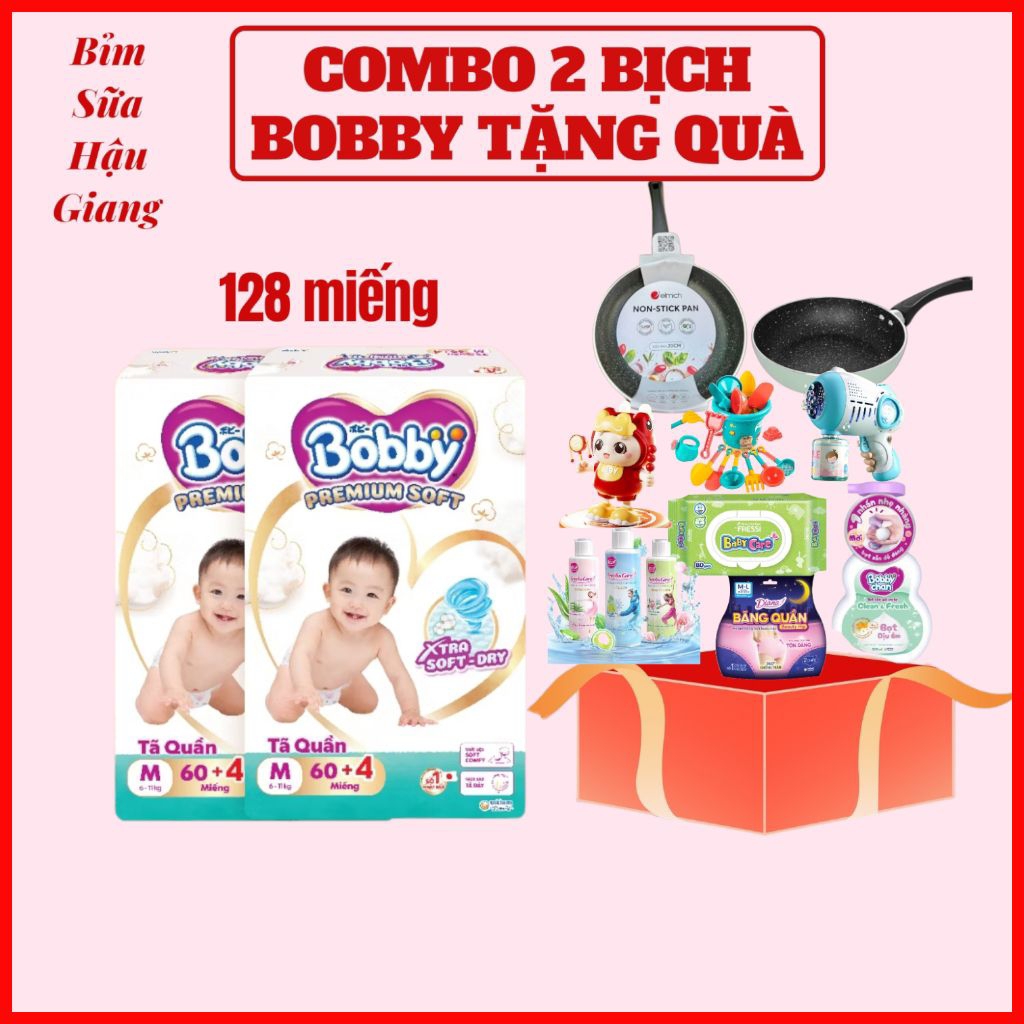 [AFL] COMBO 2 BỊCH TÃ QUẦN BOBBY PREMIUM SOFT [ HÀNG CHÍNH HÃNG UNICHARM ] MỀM MỊN
