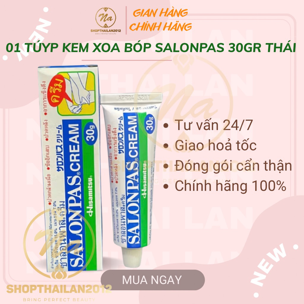 01 Tuýp Kem Xoa Bóp Salonpas 30gr Thái Lan