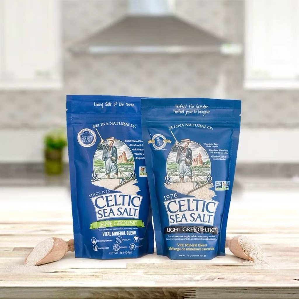 Muối Biển Thô Celtic Sea Salt Light Grey 454g. Chứng nhận Kosher. An Toàn Cho Sức Khỏe