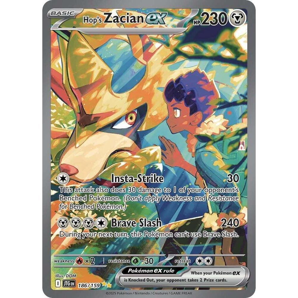 Thẻ Bài Pokemon Hop's Zacian ex - 186/159 - SV09: Journey Together (JTG)