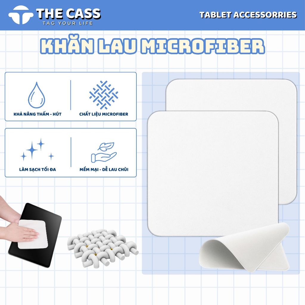 Khăn Lau Màn Hình Điện Thoại - Laptop - Macbook - iPad - Polishing Cloth Chất Liệu Microfiber