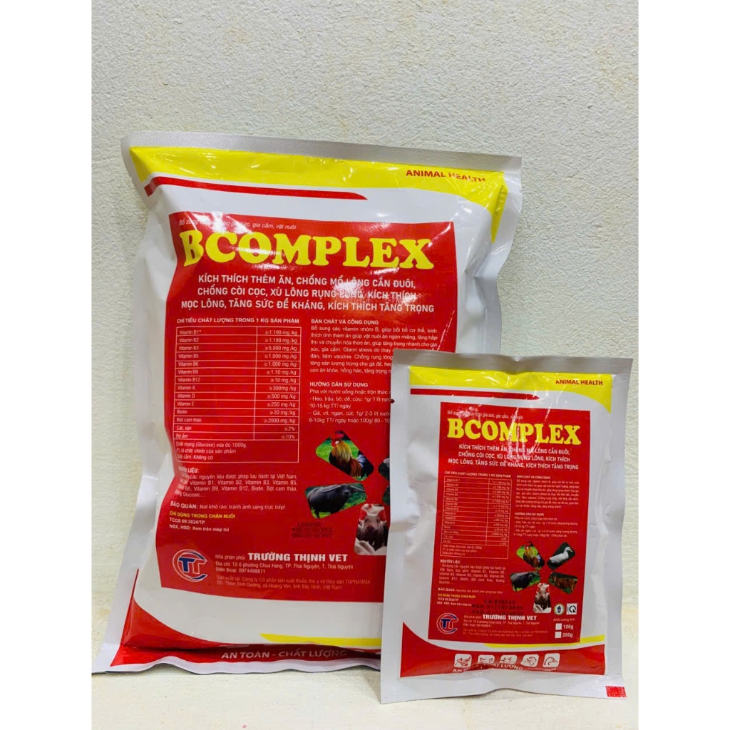 Bcomplex bột siêu tan 1kg, giúp gà vịt khỏe mạnh, hay ăn, tăng cân, đẹp mã