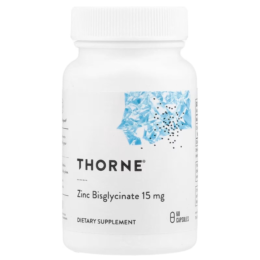 Thực Phẩm Bảo Vệ Sức Khoẻ Thorne Zinc Bisglycinate , 15mg  Viên Uống Bổ Sung Kẽm