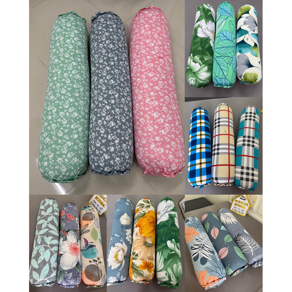 COMBO 3 CÁI VỎ GỐI ÔM KHÓA KÉO BÍT ĐẦU vải thun lạnh