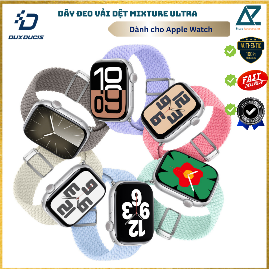 Dây Đeo Thể Thao Nylon Dux Ducis Dành Cho Apple Watch Ultra 3/2/1, Apple Watch Series 11-1/SE/SE2, M