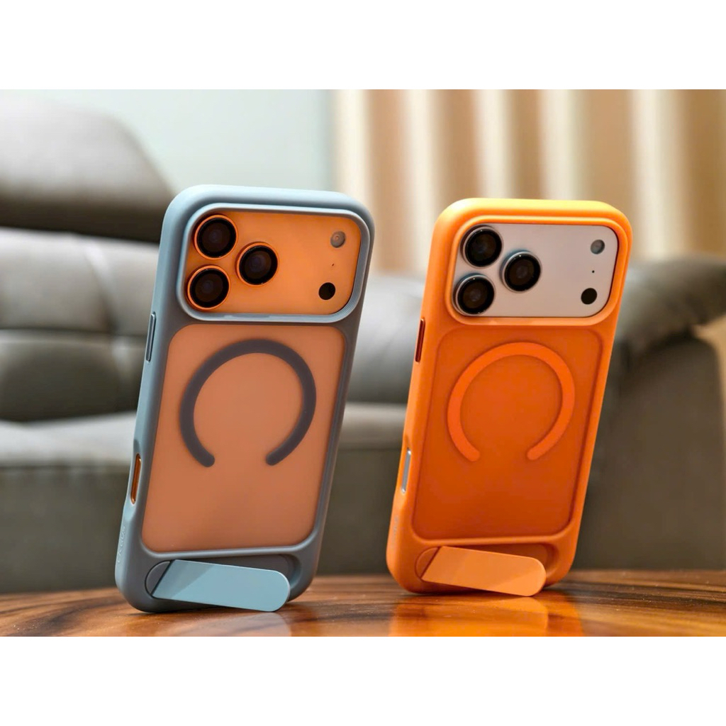 Ốp lưng Likgus Ravor Mag  Nhám kiêm giá đỡ chống vân tay , gờ cao bảo vệ camera - Táo case