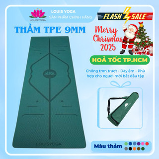  Thảm Tập Yoga TPE dày 9mm chính hãng LOUIS YOGA 1 lớp chống trơn trượt êm nhẹ bền 