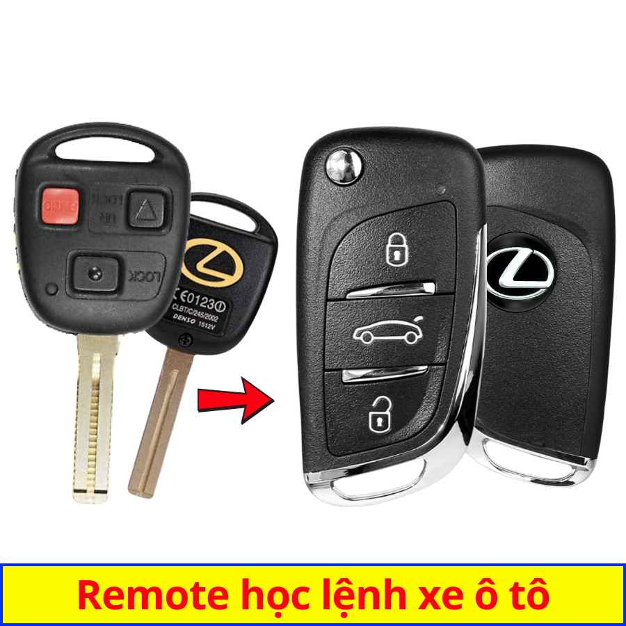 Chìa Khoá Lexus - Remote Mẫu Gập Gọn Lexus LX470 GX470 mẫu mới V11