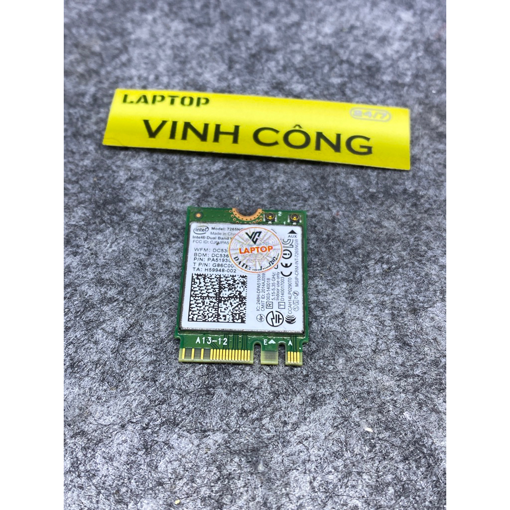 Card Wifi 7265NGW laptop Toshiba satellite radius 12 p25w hàng tháo máy