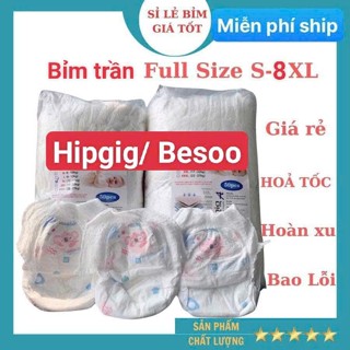    LOẠI XỊN   50-100 Miếng TÃ Bỉm Quần DÁN HIPGIG A   BESOO TRẦN BO MONG Đủ Size S M L XL 2XL 3XL 
