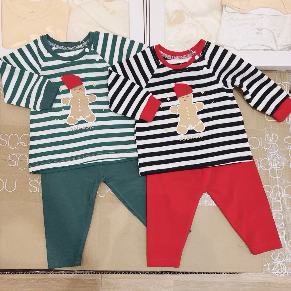ABBIEOH - Bộ nỉ noel vải cotton thu đông mềm