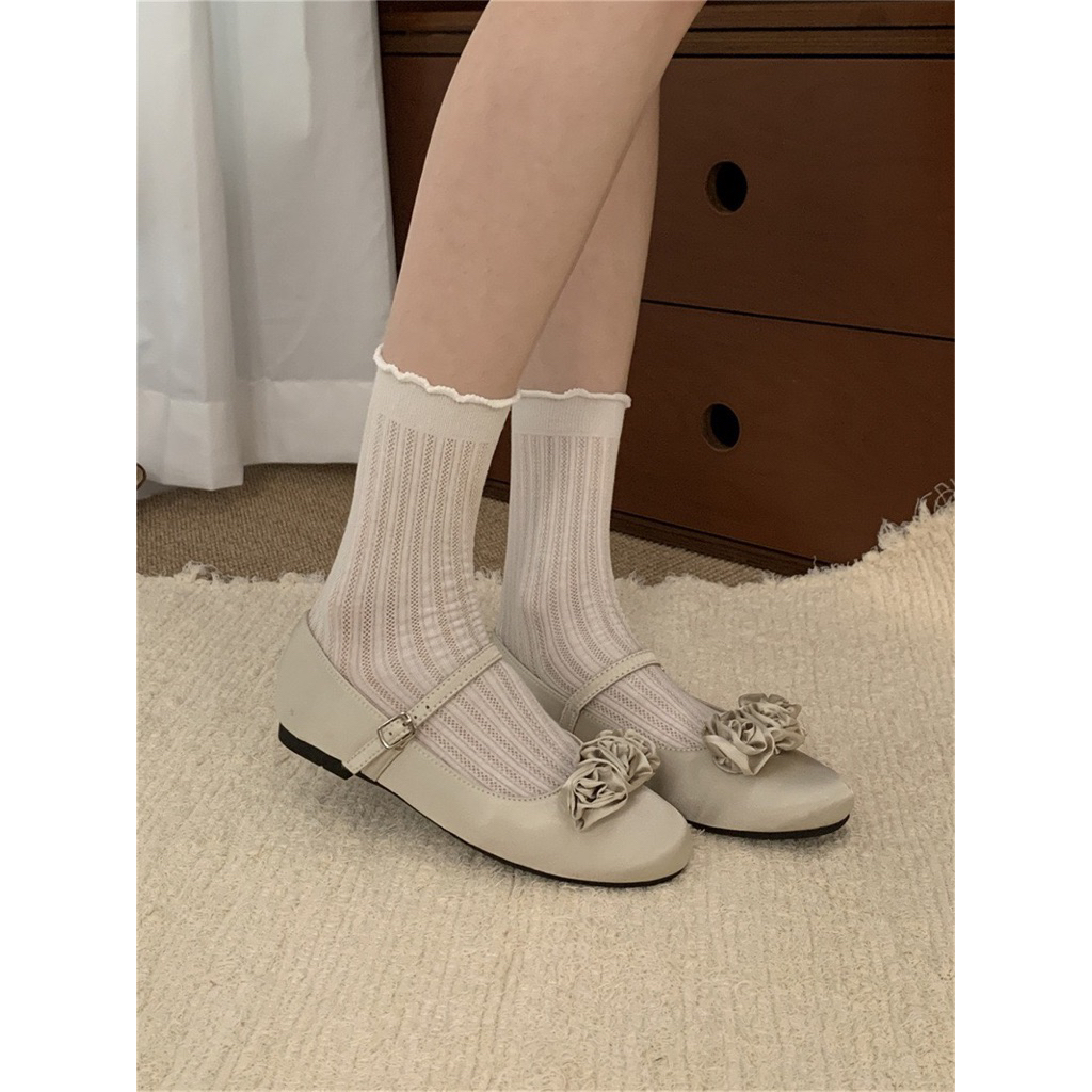 𝗕𝘆𝗖𝗮𝗻𝗱𝘆| Order - Giày Marry Jane Lụa Hoa