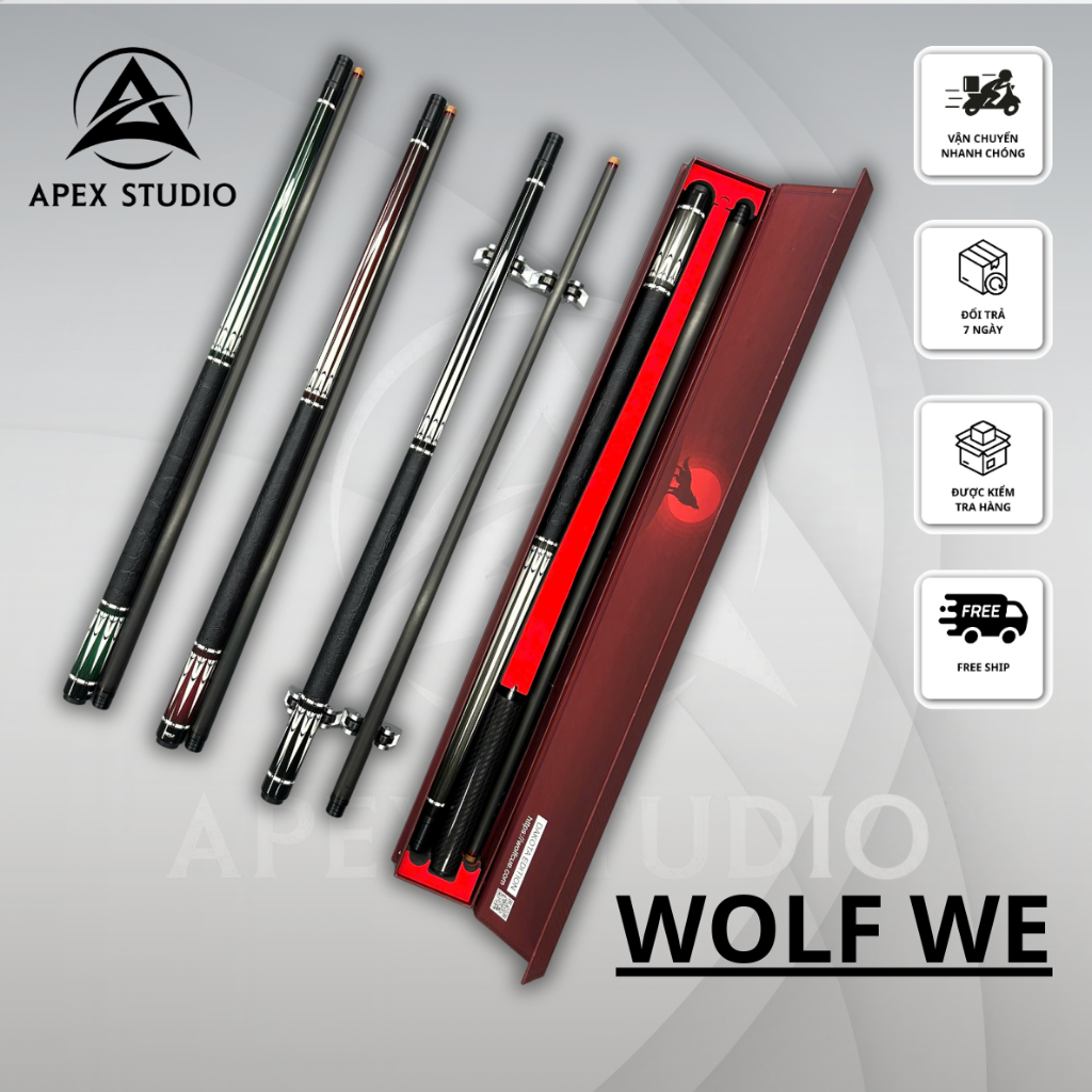 Gậy Bi-a Wolf WE - Hàng Chính Hãng - Apex Billiards Shop