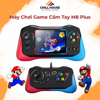 Máy Chơi Game Cầm Tay M8 Plus + Hơn 500 Game , Màn Hình HD+ , Phiên Bản Mới Nhất - Kèm Tay Cầm Chơi Game 2 Người